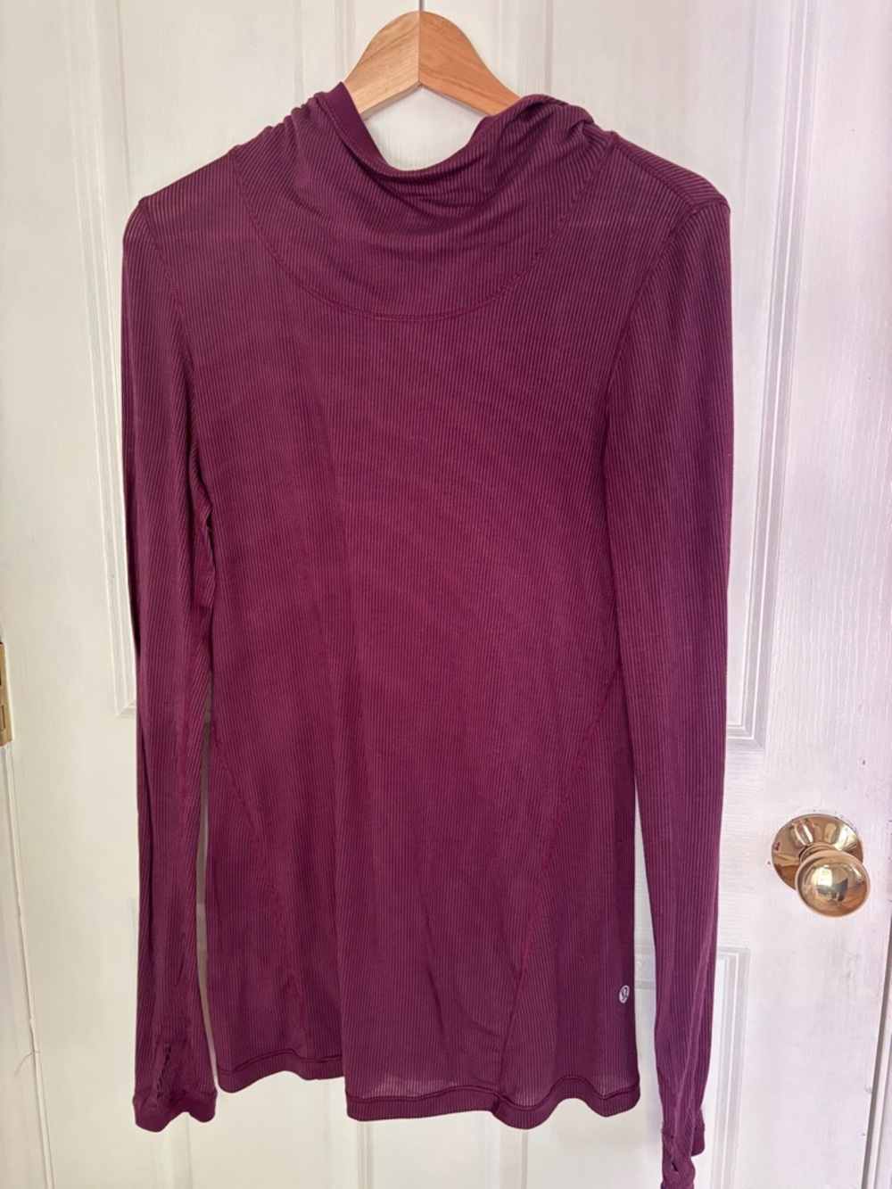 Lululemon long sleeve cowl neck with hood ribbed tunic size 4